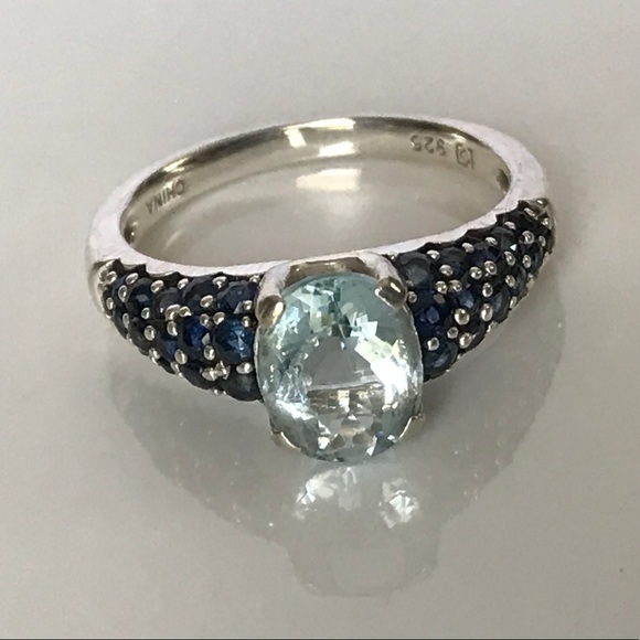 Vintage Jewelry - Aquamarine & Blue Sapphire Ring